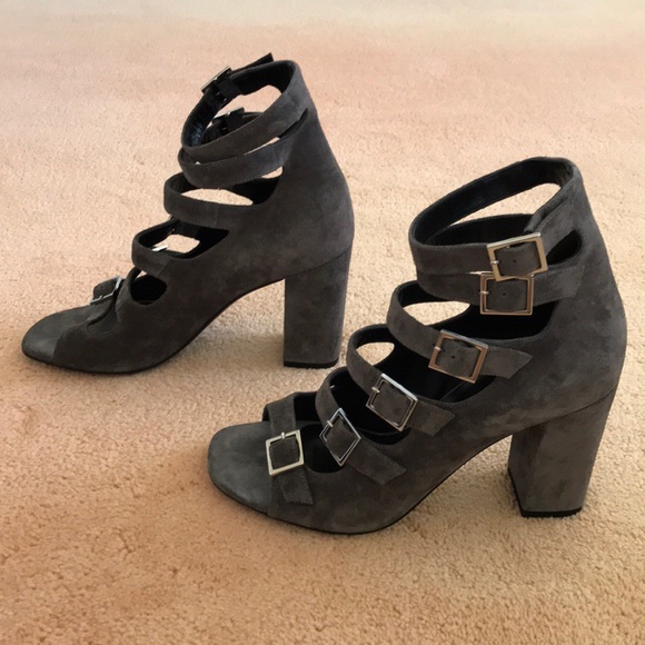 SAINT LAURENT Babies Multi-strap Block Heels - Picture 3 of 10